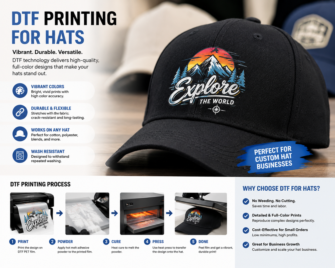 The application of DTF's printing technology on hats