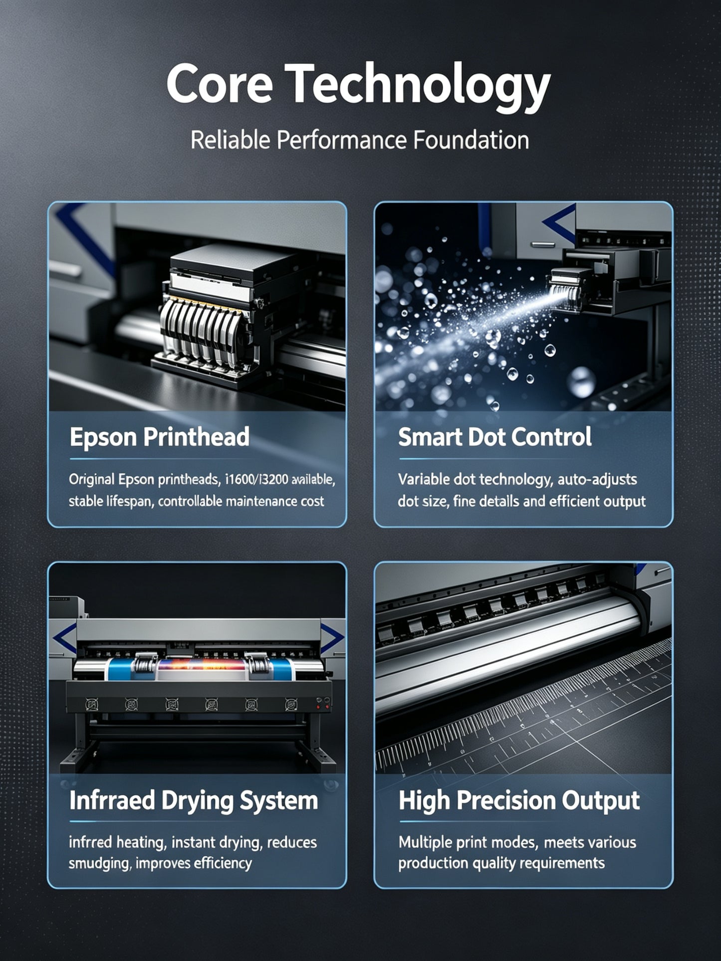 BW-1808 1900-millimeter Digital Sublimation and Solvent Inkjet Printer for Textiles, Curtains, and Banners