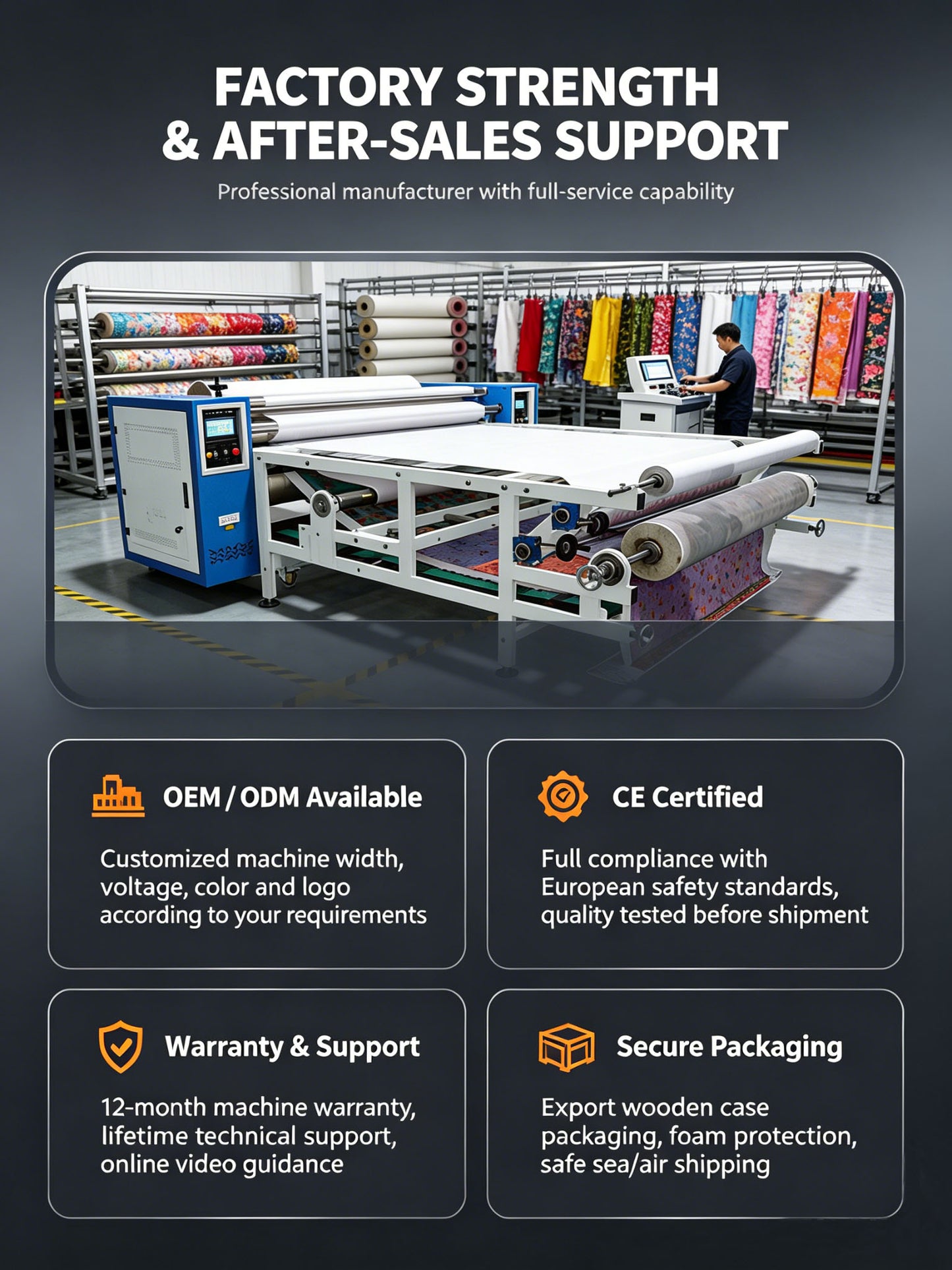 High-Speed Roll-to-Roll Fabric Heat Transfer Machine | Automatic Textile Production System