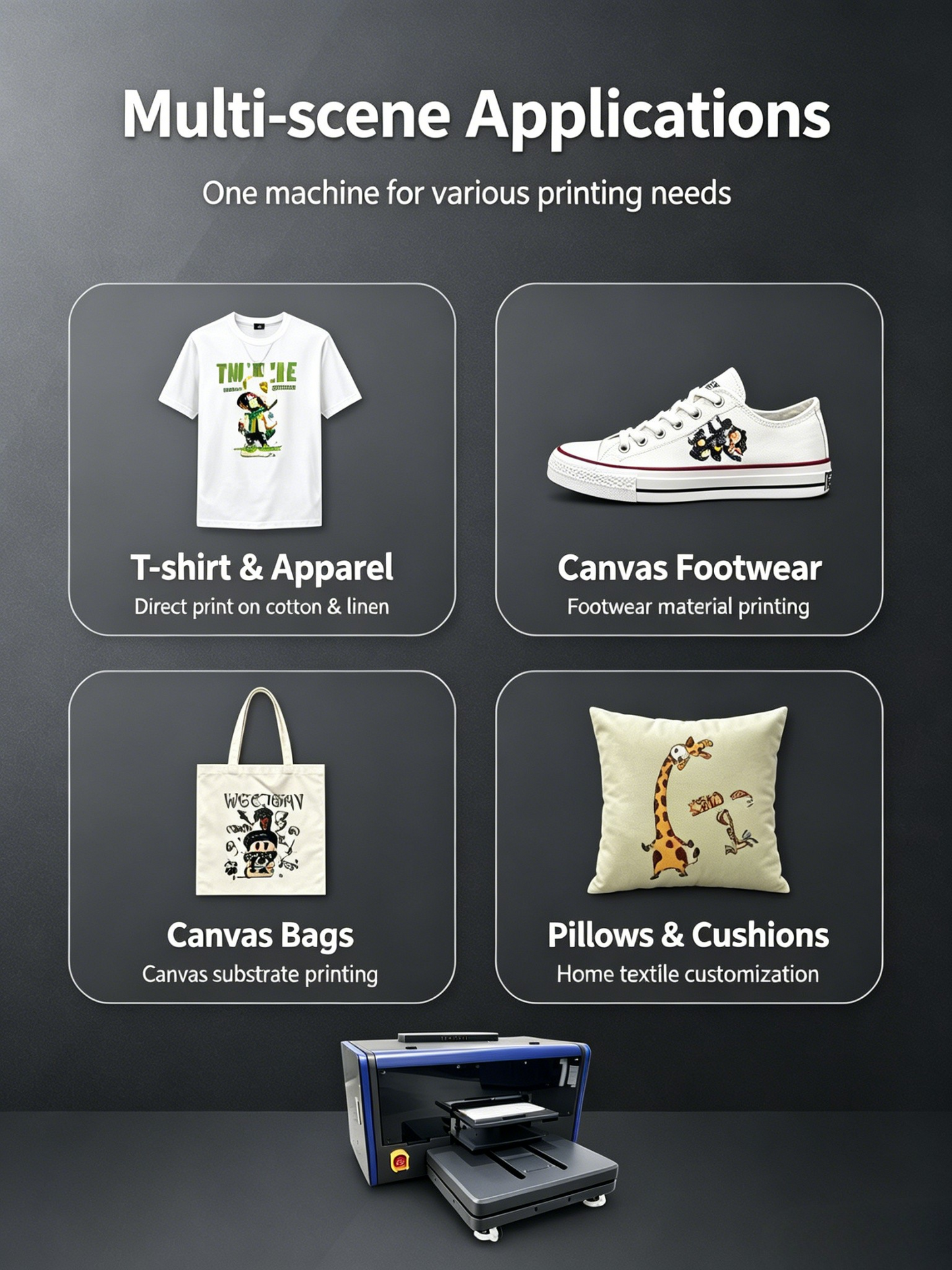 BW 4050 Mini DTG Printer – 40x50cm Direct to Garment T-Shirt Printing Machine with Dual Printheads (Epson i3200 / i1600)Professional Direct To Garment Printing Machine