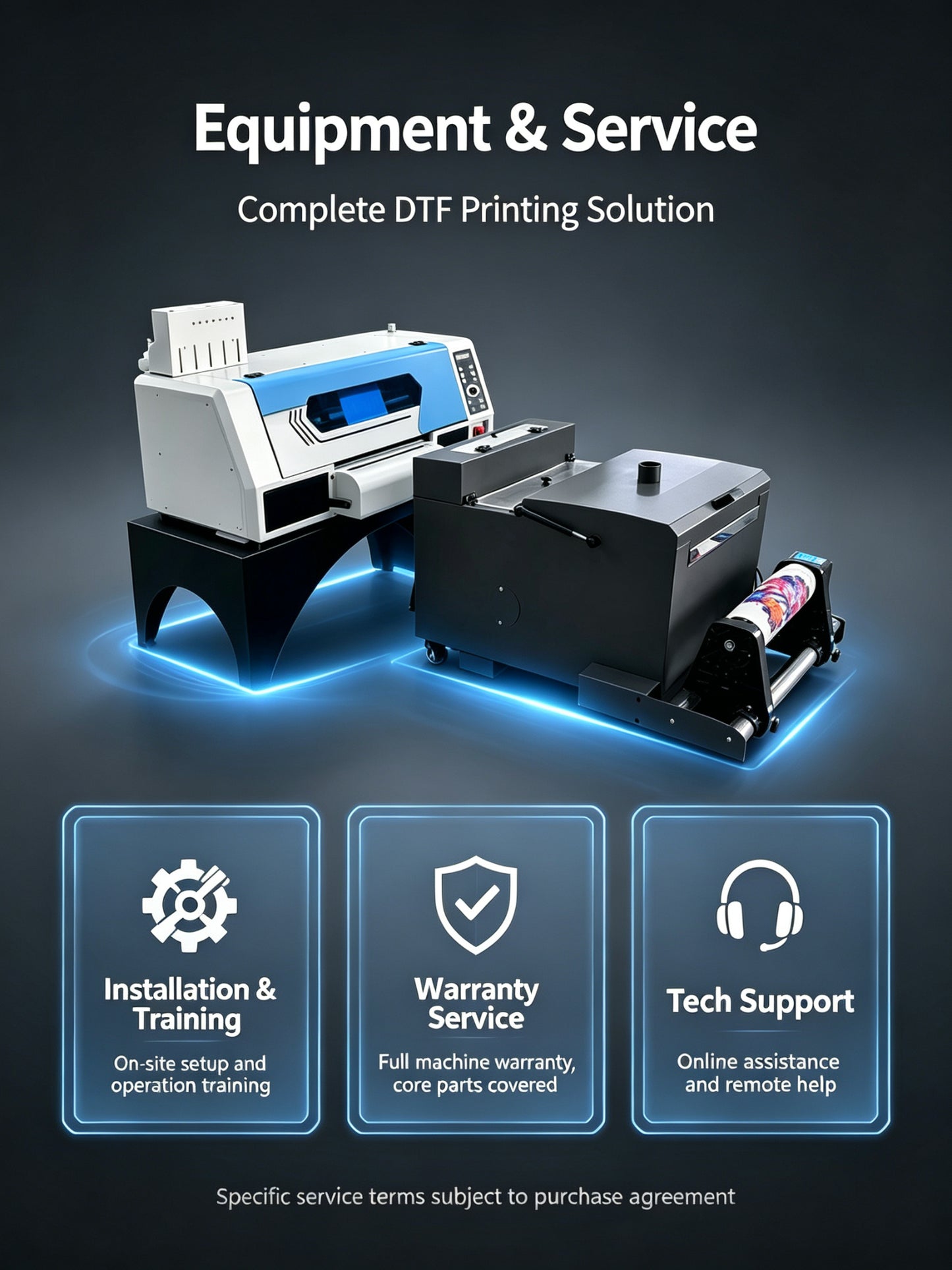 A302 A3 Dual Head DTF Printer 33cm 5-9 Colors Direct to Film Printer for T-Shirt Printing